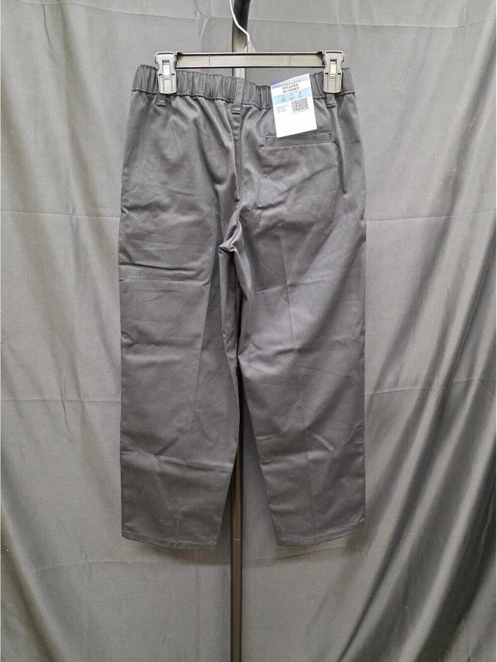 French Toast Boys Black Pull On Relaxed Fit School Uniform Pants Husky 10